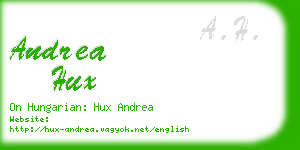 andrea hux business card